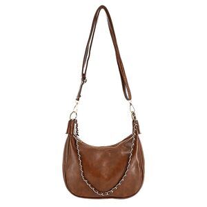 6808 Brown Purse, Brown Shoulder Bag, Retro Small Hobo Bags with 2